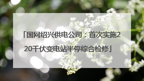 国网绍兴供电公司：首次实施220千伏变电站半停综合检修